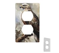 Wall Plate Hawk Sitting in The Tree Decorative Wall Plates Outlet Cover 1 Gang Switch Plate Toggle Light Switch Plates Plug Cover for Bedroom Light Switch Cover for Kitchen Living Room