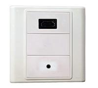 Wall Plate, HDMI + 3.5 Earphone,Modular Keystone Multimedia Video Audio Connector Jack Socket White Decorative Coupler Cover Device Mount FacePlate - (Type:86)