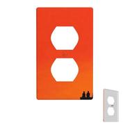 Wall Plate Orange Sky Light Switch Cover Decorative Wall Plate Cover 1-Gang Switch Cover Edge Outlet Covers Toggle Switch Plate for Kitchen Bedroom