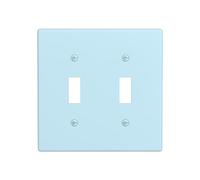 Wall Plate Solid Color Small Fresh Prints Toggle Light Switch Covers Decorator 2 Gang Outlet Plate Heat Resistant 4.5X4.5 in