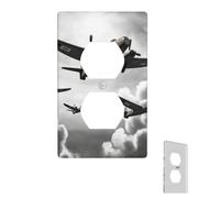 Wall Plate World War Decorative Wall Plates Outlet Cover 1 Gang Switch Plate Toggle Light Switch Plates Plug Cover for Bedroom Light Switch Cover for Kitchen Living Room