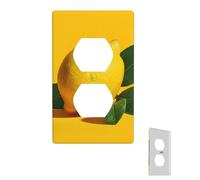 Wall Plate Yellow Lemon Light Switch Cover Decorative Wall Plate Cover 1-Gang Switch Cover Edge Outlet Covers Toggle Switch Plate for Kitchen Bedroom
