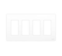 Wall Plates Kit, Electrical Light Switch Covers (4 Gang White)