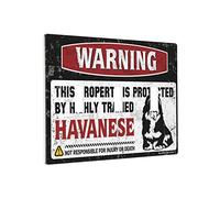 Wall Plates Warning This Property Is Protected By A Highly Trained Havanese Switch Wallplate Cover Light Switch Cover Plate Triple Switch Siding