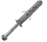 Wall Plugs M10 10 x 50mm and Heavy Duty Coach Screw for Brick Masonry M6 6 x 60mm with 11mm Hex Bolt Set 12pcs
