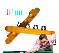 Wall Pool Cue Holder - 27 x 3 x 3cm Solid Wood Cue Rack 4 Clip Holder Heavy Duty Billiard Stick Storage | Space Saving Cue Organizer for Billiard Room, Lounge, Basement, Retrieve