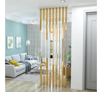 Wall Post Partitions Privacy Screens, 5/8 Pcs Room Divider, Modern Freestanding Paravent Post with Adjustable Foot for Bedroom Office Decor, No Drill Installation(8pcs-B,190cm/75in/6.2ft)