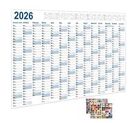 Wall Poster - 2026 Schedule Chart, Planning Organizer Panel, Timeline Management Charts, Productivity Program Poster | Planned Chart