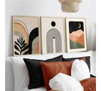 Wall Posters,3 Pictures Set-Abstract Rainbow Mountain Landscape Modern Posters Canvas Painting Wall Art Print Pictures for Living Office Room Interior Home Decor-50 * 60cm/20 * 24inch(Unframed)