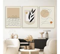 Wall Posters,3 Pictures Set-Boho Abstract Line Woman Face Beige Posters Canvas Painting Wall Art Print Pictures for Bedroom Office Living Room Interior Home Decor-50 * 60cm/20 * 24inch(Unframed)