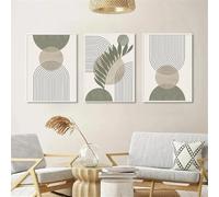 Wall Posters-Nordic Sage Green Botanical Posters And Prints Pictures Abstract Boho Geometric Wall Art Canvas Painting Living Room Office Home Decor-40 * 60cm/3PCS (No Frame)
