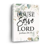 Wall Prints As for Me And My House We Will Serve The Lord Joshua 24 15-1 Framed Canvas Print Wall Art Inspirational Quotes Wall Hanging Art Modern Gallery Wall Decor Gift for Friend Housewarming