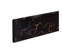 Wall Protection Skirting Line 2M Foam Cotton with 3D Wall Sticker and Thickened Anticollision Strips for Damage Prevention (Black Gold Pattern)