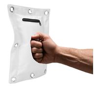 Wall Punching Bag, Wing Chun Wall Punching Pad, Hangable Unfilled Heavy Duty Canvas Wing Chun Training Equipment with Zipper Hook, Martial Arts Boxing Bag for Indoor Outdoor, White (1)