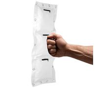 Wall Punching Bag, Wing Chun Wall Punching Pad, Hangable Unfilled Heavy Duty Canvas Wing Chun Training Equipment with Zipper Hook, Martial Arts Boxing Bag for Indoor Outdoor, White (3)
