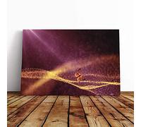 Wall Purple Abstract Art Butterfly Canvas Print | Gallery Wrapped 30mm Frame Wall Art | 24x16 inches | Ready to Hang | Abstract Animals Picture | Living Room Bedroom Lounge Office