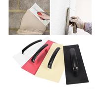 Wall Putty Application Tool with Plastic Blade and Trowel Brush for Drywall Smoothing and Building Project Efficiency (yellow-L)