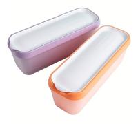 WALL QMER Premium Ice Cream Containers (2 Pack - 1.5 L Each) Reusable Freezer Storage Tubs with Lids for Ice Cream, Sorbet and Gelato!