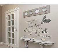 Wall Quote from A Tiny Acorn Motivational Cute Sticker Decal Decor TransferSize=Large 81cm (w) x 49cm (w) | Colour=Orange