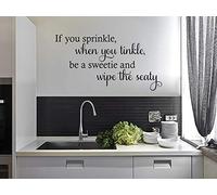 Wall Quote If You Sprinkle When You Tinkle Funny Bathroom Sticker Decal Decor Transfer Quote Modern Art Transfer Vinyl Decor Decal Grey | Small 57cm (w) x 30cm (h)