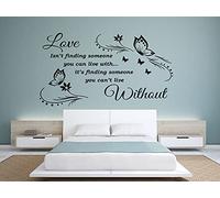 Wall Quote Love Isn't Finding... Sticker Modern Transfer PVC Decal Decor DecorationBlack | X-Large 100cm (w) x 57cm (h)