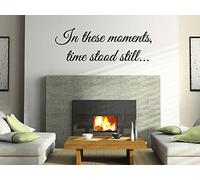 Wall Quote Time Stood Still Wall Art Sticker Vinyl Transfer DecalDark Grey X-Large 160cm Wide x 57cm high