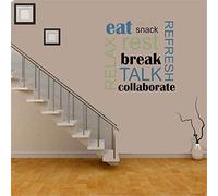 Wall Quotes Decal Wall Stickers Art Decor Wall Decal Quote Eat Time Out Snack Rest Break for Kitchen Dining Room