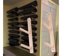 Wall Rack Organizer For Foam Roller For Garage/Bedroom, Wall Mounted Yoga Mat Holder For Studio/Office, Yoga Studio Workout Room Mat Holder Wall Mount(4pcs,2 Layers 40cm/16in)