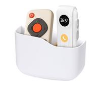 Wall Remote Control Holder - Self-Adhesive Controller Storage Box, TV Remote Control Holder with Adjustable Divider | for Wall Telephone, Bedside Table Bedroom Living Room Headphones