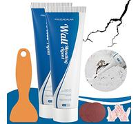 Wall Repair Cream Mending Agent Kit, Waterproof and Mildewproof Hole Filler for Walls Ready Mixed Multi Finish Plaster White for Repairing Crack Holes Peeling Graffiti(200g)