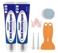 Wall Repair Cream, Waterproof Wall Mending Agent, Quick Drying Wall Repair Paste Kit, Effectively Repair Wall Scratches, Nail Holes, Cracks, Graffiti, Renovation Solutions for White Walls (100g2pack)