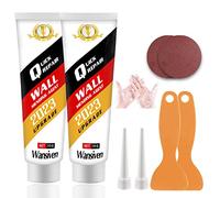 Wall Repair Cream, Waterproof Wall Mending Agent, Quick Drying Wall Repair Paste Kit, Effectively Repair Wall Scratches, Nail Holes, Cracks, Graffiti, Renovation Solutions for White Walls (2pack)