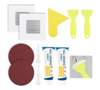 Wall Repair Kit - 100% Safe Wall Spackle Repair Paste with 2" Drywall Patch, Sandpaper & Scraper for Quick Repair of Cracks, Holes, Graffiti - Fast Drying and Easy-to-Use Wall Hole Filler