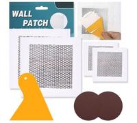 Wall Repair Patch, 7 Pcs Plasterboard Patch, 2/4 Inch Drywall Patches Repair Kit for Repairing Holes, Cracks, Ceilings Filler, Self Adhesive Aluminum Mesh Wall Repair (2''/4'')