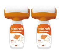 Wall Repair Roller Paint, 2x500g White Emulsion Paint Brush, Wall Repair Paint Roller for Walls and Ceilings, White Paint Roller Touch-Up with Sandpaper & Gloves, Wandfarbe for Graffiti Scratches