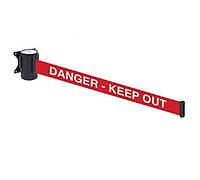 Wall Retractable Barrier Keep Out Steel 5 cm Red, White