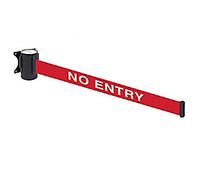 Wall Retractable Barrier No Entry Steel 5 cm Red, White
