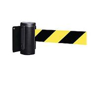 Wall Retractable Barrier Steel 5 cm Yellow, Black