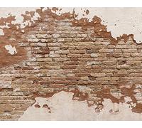Wall Rogues WR50508 3 x 2.4 m Distressed Brick Mural Wallpaper - Orange