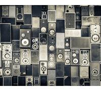 Wall Rogues WR50523 Background Noise - Paste The Wall Wallpaper Mural - 300cm x 240cm - Grey