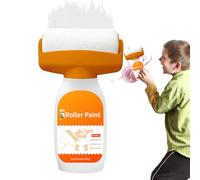 Wall Roller Paint Brush Repair - Refillable Paint Tool, Handheld Wall Roller, Decorating Brush Kit | Washable Pad with Smooth Rolling Action and Compact Size for Interior Repairs Corners and Finishing