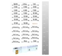 Wall Ruler with Growth Chart - Growth Chart for Children | Wall Decor Ruler with Growth Chart, Charts for Measuring Children and Girls