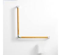 Wall Safety Balance Bar,Solid Wood Shower Handrail,Safety Grab Rail, L-Shape Frame Rail for Disability Aid and Seniors On Home Bathroom Hotel