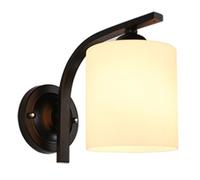 Wall Sconce 1-Light Black Wall Lamp with Milky Glass Shade E26 Socket Indoor Wall Light for Living Room Bedroom 1 Pack / 2 Pack/1 Pack
