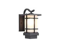 Wall Sconce Amen Antique Colonial Outdoor Wall Lamp Glass Lampshade High Light Transmission Outdoor Post Wall Light Terrace Balcony Garage One-Light Exterior Post Wall Lantern Wate