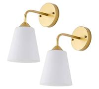 Wall Sconce America Iron Wall Lights Creativity E27 Wall Lamp with Glass Shade Plug-in Night Lamp for Living Room Dining Room Bedroom Study 1 Pack/2 Pack