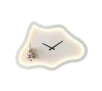 Wall Sconce Clock Wall Lamp, Creative, Indoor,Minimalist Cloud Shape Decorative for Living Room Bedside Bedroom Office Decor, white