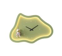 Wall Sconce Clock Wall Lamp, Creative, Indoor,Minimalist Cloud Shape Decorative for Living Room Bedside Bedroom Office Decor, green