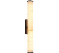 Wall Sconce Light Fixture Marble Long Linear Vanity for Bathroom Side Mirror,Glass LED Long Tube Wall Mounted Wall Lamp for Bedroom Bedside Living Room Kitchen