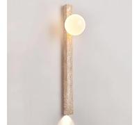 Wall Sconce Light Fixture with Glass LED Up Down Lighting Indoor Modern Stones Natural Marble Long Linear Bathroom Wall Lamp for Bedroom Bedside Hallway Living Room Headbo